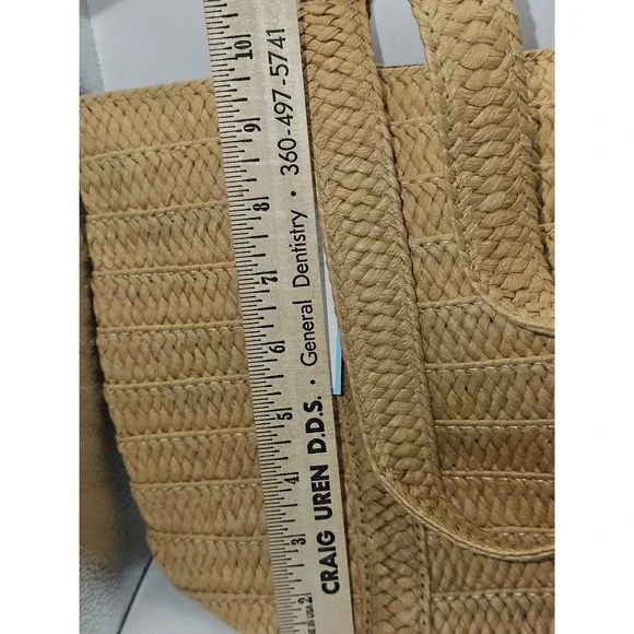 Draper James Everyday Straw Shoulder Bag - Natural, New With Tags - Picture 5 of 11